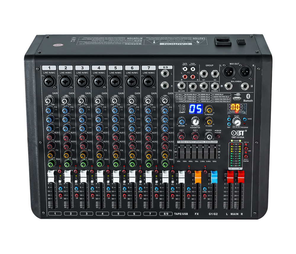 八路專業(yè)調音臺 OBT-5100A